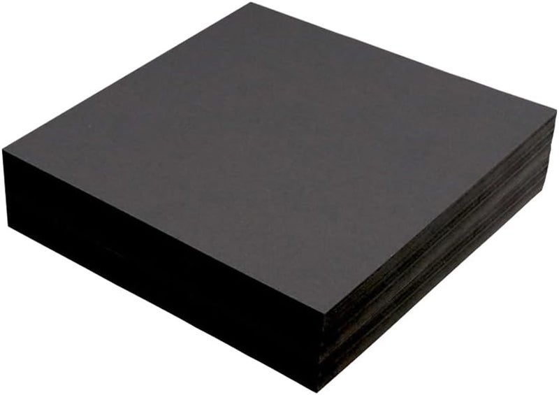 Seneme Black Cut Away Embroidery Stabilizer 8"x8" 100 Precut Sheets, 2.5oz Medium Weight Cut Away Stabilizer for Embroidery Backing for Machine Embroidery and Hand Sewing for 4x4 and 6x6 Hoops - Image 1